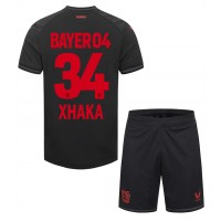 Bayer Leverkusen Granit Xhaka #34 Replica Home Minikit 2023-24 Short Sleeve (+ pants)